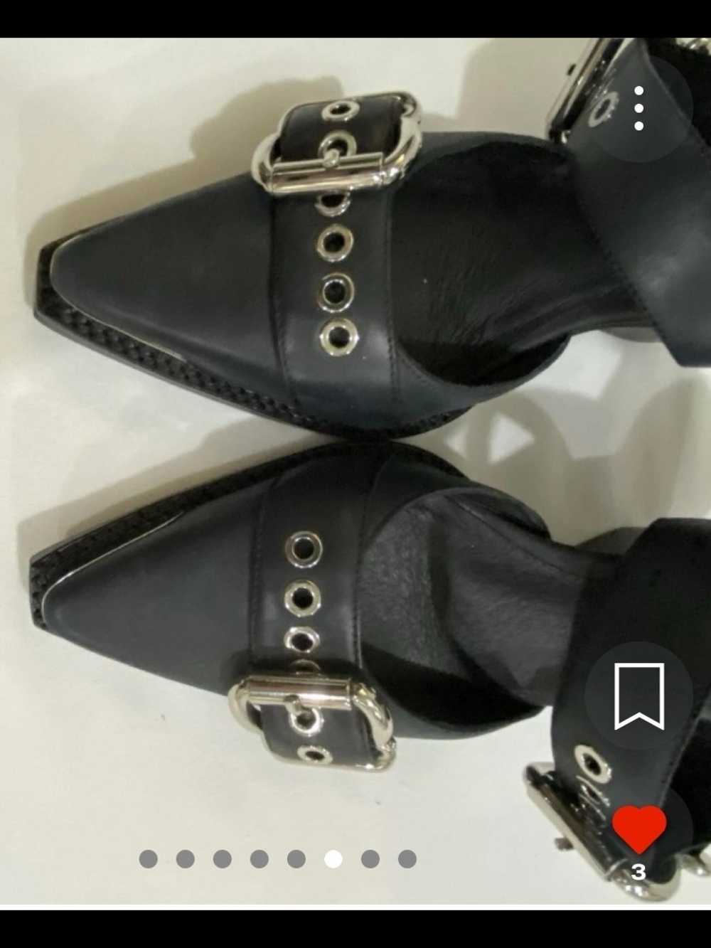Jeffrey Campbell Emilia Black Buckle Block Heel Shoe Boots - Picture 3 of 7